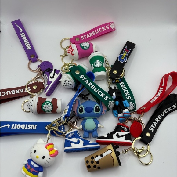 Colorful Keychain Set with Characters and Logos bundle #2 - Picture 1 of 1